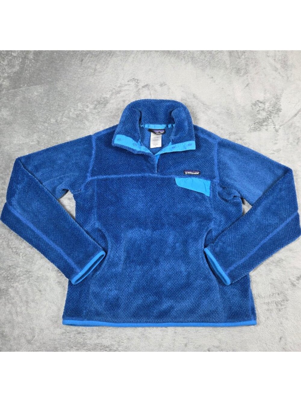 Patagonia Re-Tool Snap T Womens Small Blue Deep Pile Fleece Pullover